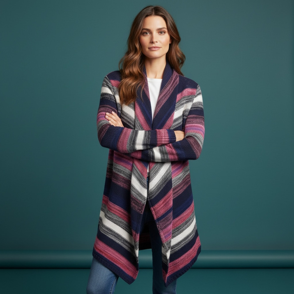 Atmosphere Orchard Hooded Open Front Cardigan Sweater